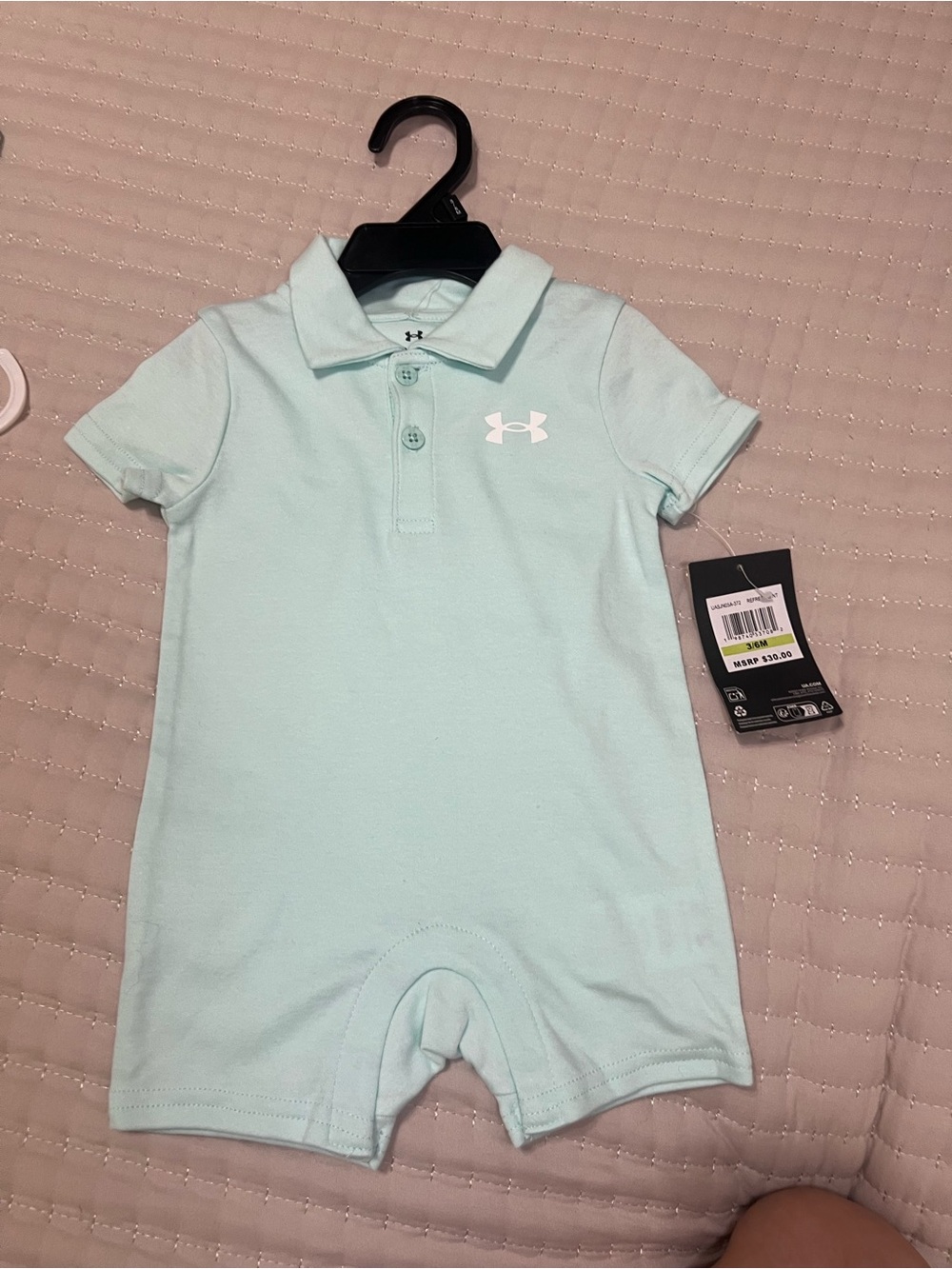Under Armour Mint Green Baby Polo Romper